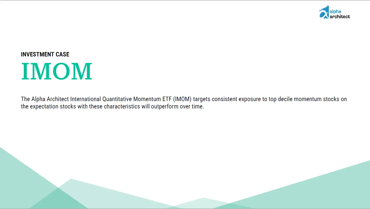 Investment Case | IMOM | Int'l Quantitative Momentum