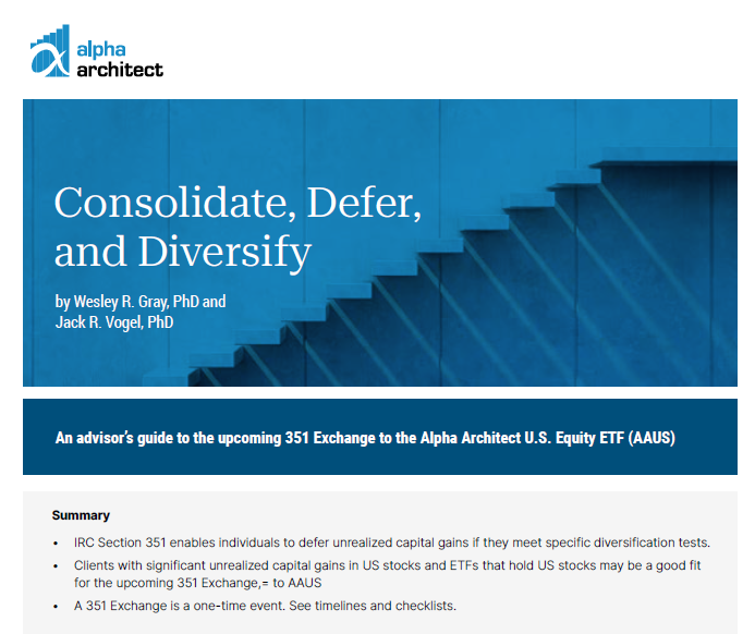 AAUS x 351 | Consolidate, Defer, and Diversify