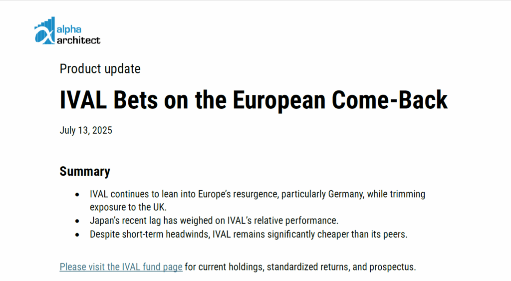 June 2025 | IVAL bets on European comeback